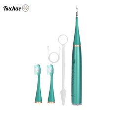 Kuchae 초음파 다기능 구강세척기 전동칫솔 치석제거기, 그린, 1개