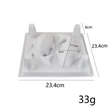 물고기 잉어 베이킹몰드 실리콘 모양틀 디저트 초콜렛, 1개, PP 다리 있는 물고기 2마리 (YB-351)