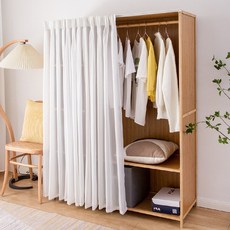 DFMEI 新款免打孔房間客廳半遮光窗簾簡約避光可愛小清新田園風, 百葉紗【默認褶皺款配爪鉤】