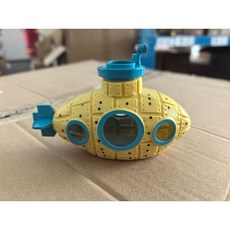 水語森 潛水艇魚缸造景擺件, 1個, 小號黃色潛水艇 12.5cm 滿99起送