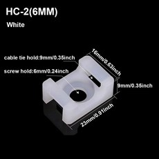 케이블 새들 고정 시트 HC 0--HC 2S 거치대 와이어 클램프 나사 구멍 마운터 및 관리 정리함, 08 HC-2 White