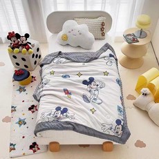 키즈 여름 이불 귀여운 캐릭터 아동 침구 시원한 낮잠이불, 그레이 미키