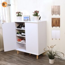 BuyJM MIT加深40cm低甲醛可堆疊實木腳寬80cm鞋櫃/收納櫃，加深設計，可堆疊收納，實木腳座，台灣製造, 漂流木色, 4