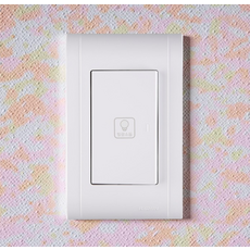 시하스스위치 커버 버튼형 스티커 1구 자동 일괄 소등 2극