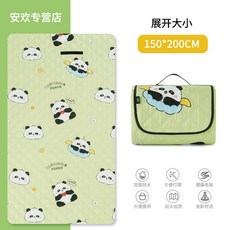 安歡 戶外野餐墊 150*200CM 露營墊, 超聲波快樂熊貓鋁膜底防潮野餐墊,150*200CM