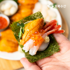 홈마카세 세트 우니 단새우 감태 (우단감) 성게알 초아마에비 오마카세, 1개, 냉동우니1개+단새우1팩+감태2봉+소스set4개