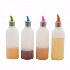 Lancoon 플라스틱 스퀴즈 조미료 병 450ml 4개 세트 시럽 소스 케첩 바베큐 조미료 드레싱 예술 및 공예용, Lancoon 플라스틱 스퀴즈 조미료 병, 450ml