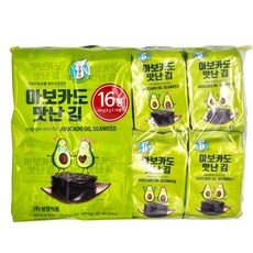 지도표성경 아보카도 맛난 김 16p, 64g, 1개 64g, 1개