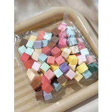 쿠쿠스토어 100Pcs 스폰지 그라디언트 네일 아트 스탬퍼 도구 젤 폴리쉬 컬러 브러쉬 글리터 파우더 펜, 05 100Pcs-Colorful