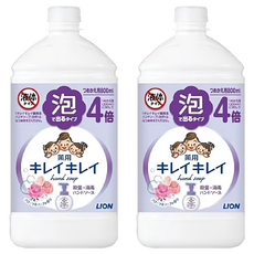 LION 獅王 趣淨 日本原裝進口 泡沫洗手慕斯補充瓶 花香, 800ml, 2瓶