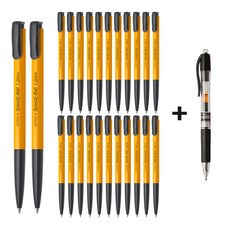 동아 스피디볼 사무용 볼펜 1.0mm (24개입) + 사은품(유노크 1P), 검정, 1개