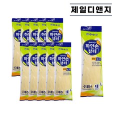 하얀손 뷰티 고무장갑, 아이보리, 대(L), 10개