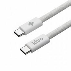 키보 C타입-C타입 ctoc 240W 초고속 충전 케이블, 1개, 화이트, 2m 1개, 화이트, 2m