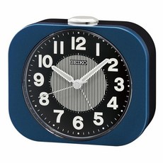 SEIKO QHP012MLH 똑딱 거리지 않는 멜로디 및 침실 알람 시계 그린 11.9 x 12.7cm(4.7 x, 메탈릭 블루, Small