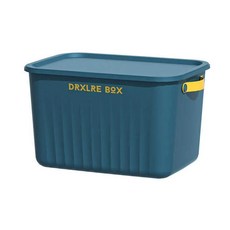 DRXLRE BOX 北歐風收納箱 衣物玩具雜物整理箱 附蓋防塵儲物箱【SN0348】, 藍, 1個
