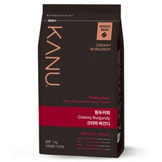 맥심 카누 원두커피 1kg 홀빈/크리미 버건디/미디엄로스트 학교 병원 사무실 학원 공장 탕비실 커피 간식, 홀빈(분쇄안함)
