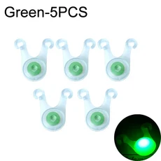 5/10/20/50PCS 방수 LED 텐트 로프 조명 캠핑 사이클링을위한 안전한 글로우 야외 야간 가시성 여행 위험, 10 Green 5PCS