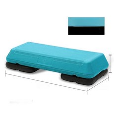 스텝 운동 계단 대형 점프 홈트 점매트 헬스 발판, 72cm 아이스블루 (블랙 받침대 2개 포함)