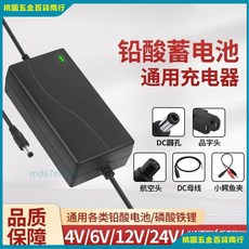 【台灣出貨】鉛酸蓄電*#池 電子秤充電器 通用 4V 6V 7.5V 12V V 36V 42V 磷痠鐵鋰5.5mm圓, 【6V2A】鉛酸電池專用 快充款,DC 5.5頭, 1個