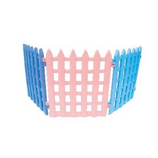 組合式塑膠圍欄 寵物圍片 貓狗兔適用 單片高44cm寬41cm, 1個, (小)單片-藍