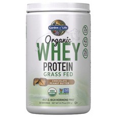 Garden of Life 乳清蛋白粉 巧克力花生醬風味, 1個, 390克