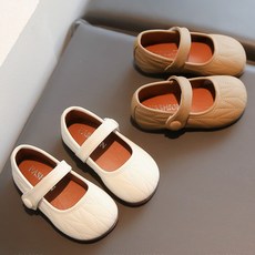 바이시유 여아 공주 플랫 슈즈 아동 키즈 찍찍이 유아 메리제인 신발 구두 단화 바비