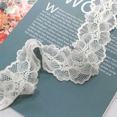 [마이원단] sc2973 3.5cm 스판 레이스 플라워, 1개, 아이보리