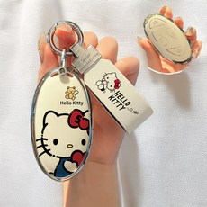 헬로키티 쏘렌토 카니발 EV9 스포티지 차 키케이스, 현대, 1 (스트랩+실버링) B타입