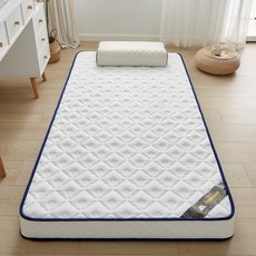 손님 매트 수면 라텍스 푹신 소형매트 싱글 인용 바닥 흰색(두께 약6cm)베개제외 90cmx190cm
