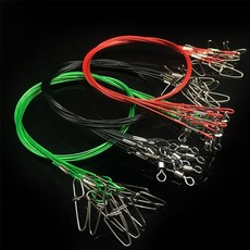 EA컴퍼니 암산코리아 3색 갈치 삼치낚시 와이어 리더, 그린, 1개