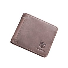 BULLCAPTAIN 男士真皮短夾 多功能頭層牛皮錢包 13卡槽 證件夾