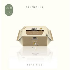 RICO Baby 金盞花濕紙巾 天然特厚款, 1個, Sensitive系列黃20片