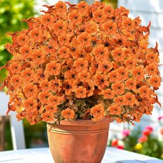 ECLATIS SZFIXEZ 혼합 색상 조화 사실적인 변색 방지 인조 꽃 실내 실외 가정 웨딩 가든 파티 봄 여름 장식용 프리미엄 냄비 없음 12개 묶음 308084, 오렌지 그라데이션