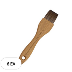 아트시크릿 자연모 혼모 대나무 핸들 수채화 브러쉬 350F, 6개, 1호