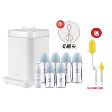 Simba 小獅王辛巴 高效蒸氣消毒鍋 玻璃奶瓶清潔組, 1個, 贈品:送奶瓶奶嘴刷