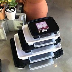 청운 직사각 1호 19x25cm 물받침 화분받침대, 화이트, 1개