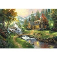 조각퍼즐 숲속의 직소 나무재 1000피스 내추럴목재 파라다이스 원목소재 36446PC 1(ea), 1개