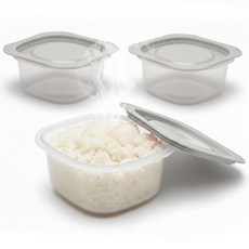 레브홈 국산 전자렌지용 국산 소분 용기 300ml, 3개, 그레이