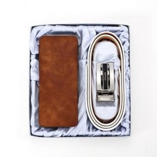 돈 지폐 카드 수납 가죽 골프 지갑 허리띠 벨트 SET nys+668xq