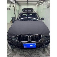 본넷 커버 세단용 자외선 성에방지 차량용 무지 두꺼운 가리개 차단 차량용커버, 두꺼운 블랙 160x135cm