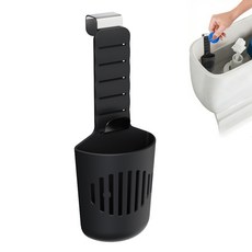 간편 설치! 변기 수조 세정제 걸이 - 절약형 자동 변기 클리너 홀더 / 화장실 위생 용품, 금속 걸이 블랙 모델