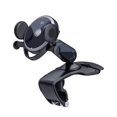 AUTO 汽車多功能手機支架 儀表台遮陽板後視鏡適用 一鍵自動鎖定 360度旋轉 內建隱藏號碼牌 黑色, 1個, 儀表台款/自帶號碼牌/一鍵鎖手機支架