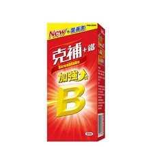 克補 鐵+B群 加強錠 添加葉黃素 60錠, 1個