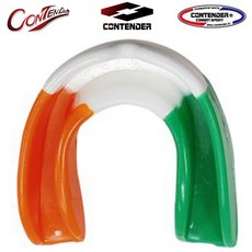 컨텐더 - 선수용 마우스피스-트리플 컬러 CMP-702 고급 구강 실리콘/복싱/권투/격투/구강보호/마우스피스, 흰색+오렌지+녹색, 1개