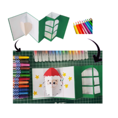 [매직북스] 산타창문 북아트 (10개묶음), 1세트, 초록색