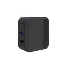 適用於 Switch 1/ 2 二合一便攜底座 (副廠) - 支援4K60Hz 影像輸出, 1個, 黑色, SW1923