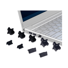 筆記型電腦防塵塞套裝，USB接口防塵保護塞，輕巧易用，多個組合裝, RJ45網路孔防塵塞 ABS, 5個