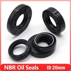 쿠쿠스토어 2/5pcs NBR 오일 씰 ID 20mm TC-2027/28/30/32/34/35/37/38/40/42/45/47/505//7/8/10/12mm 니트, 02 2pcs, 17 20x35x10mm