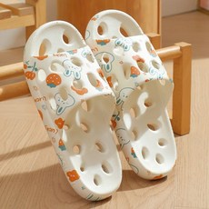 漏水防滑拖鞋 浴室居家涼拖鞋, 1個, 38—39,漏水花兔款