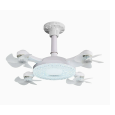 AKRUA 50W/60W E27 리모컨천정실링팬 천장선풍기 선풍기조명 선풍기전등 실링팬 실링팬조명 LED 멀티 선풍기 램프 선풍기등 실내 꾸미다 침실 식당 응접실, 4피스텔스-500mm-60w